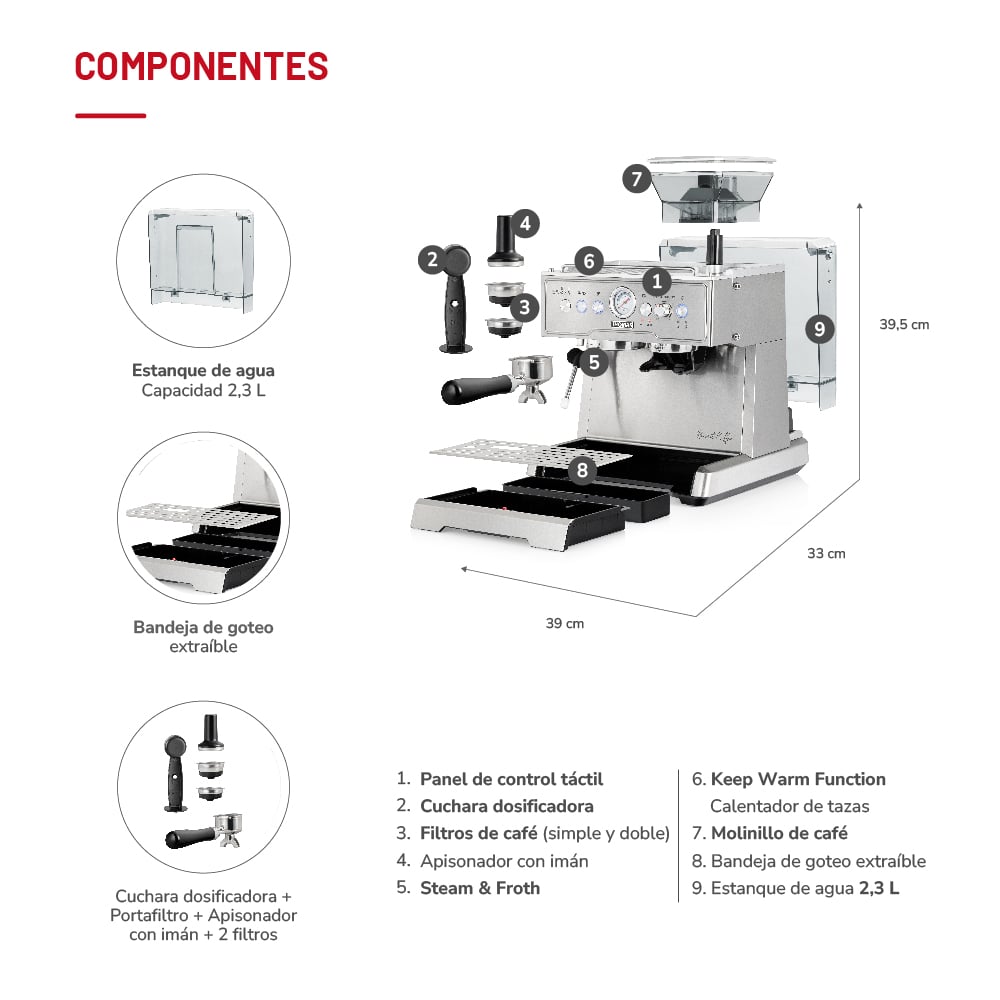CAFETERA AUTOMATICA BARISTAKAFFEE TH-170EMI - 6