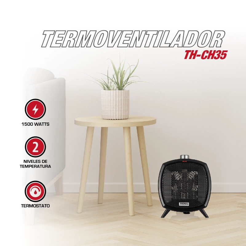 TERMOVENTILADOR CERAMICO THOMAS TH-CH35 - 2