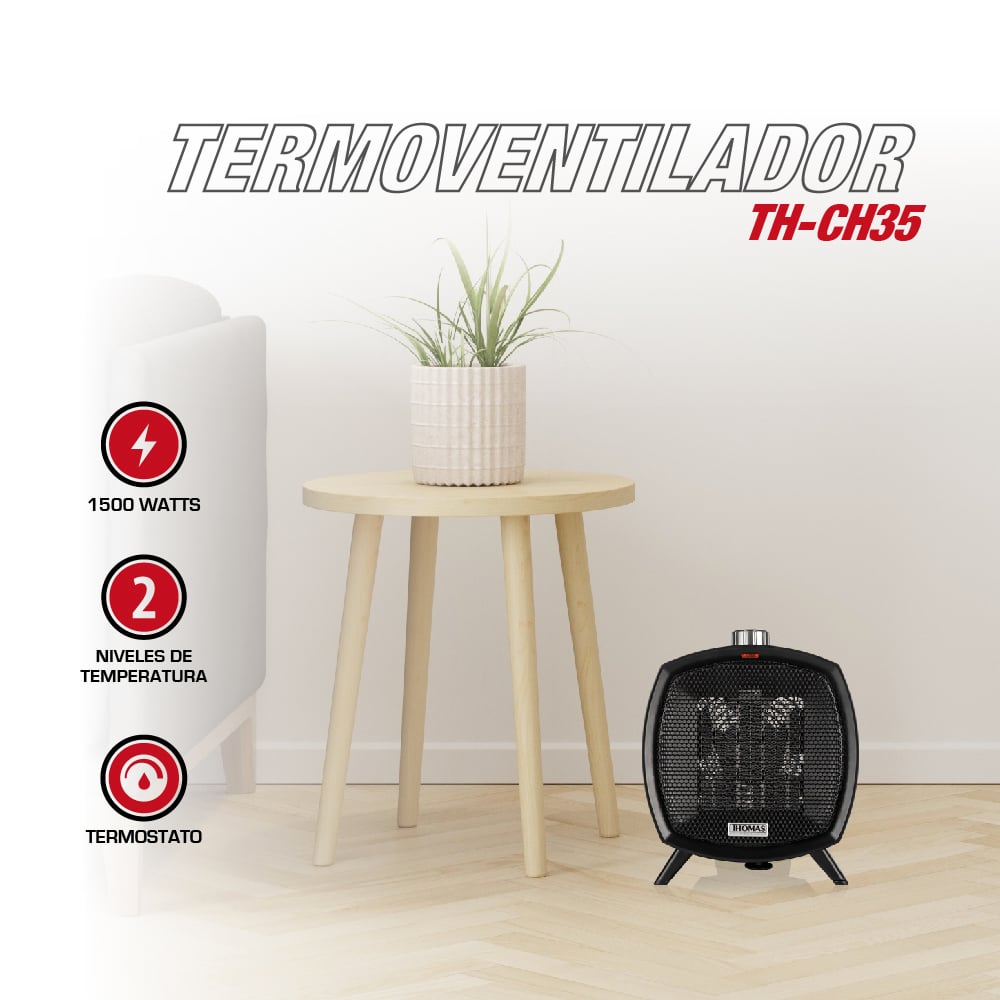 TERMOVENTILADOR CERAMICO THOMAS TH-CH35 - 3
