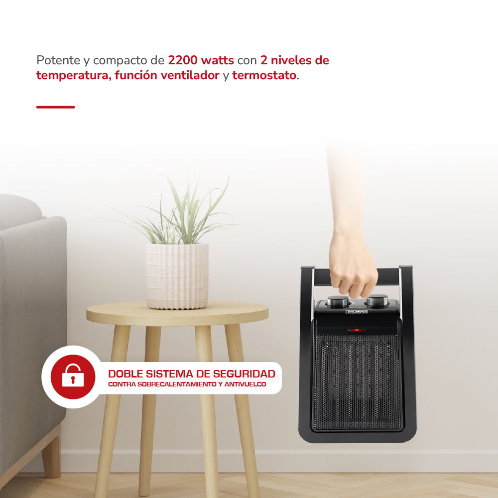 TERMOVENTILADOR CERAMICO THOMAS TH-CH38 - 4