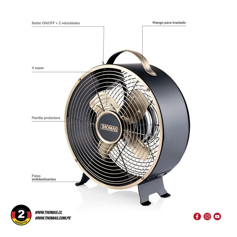 VENTILADOR DE MESA TH-08BNM - 7