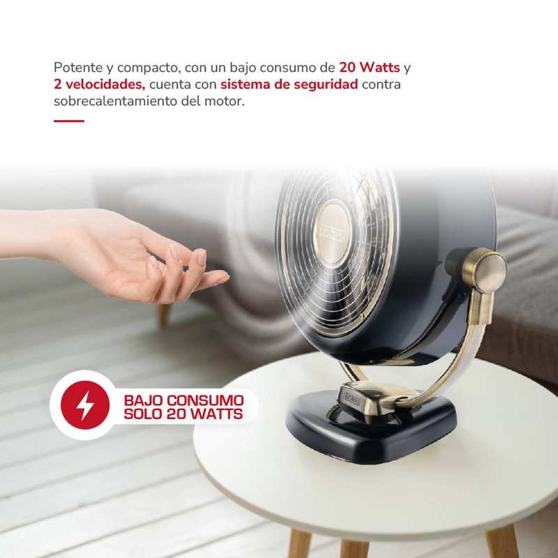VENTILADOR DE MESA RETRO TH-12BNM - 4