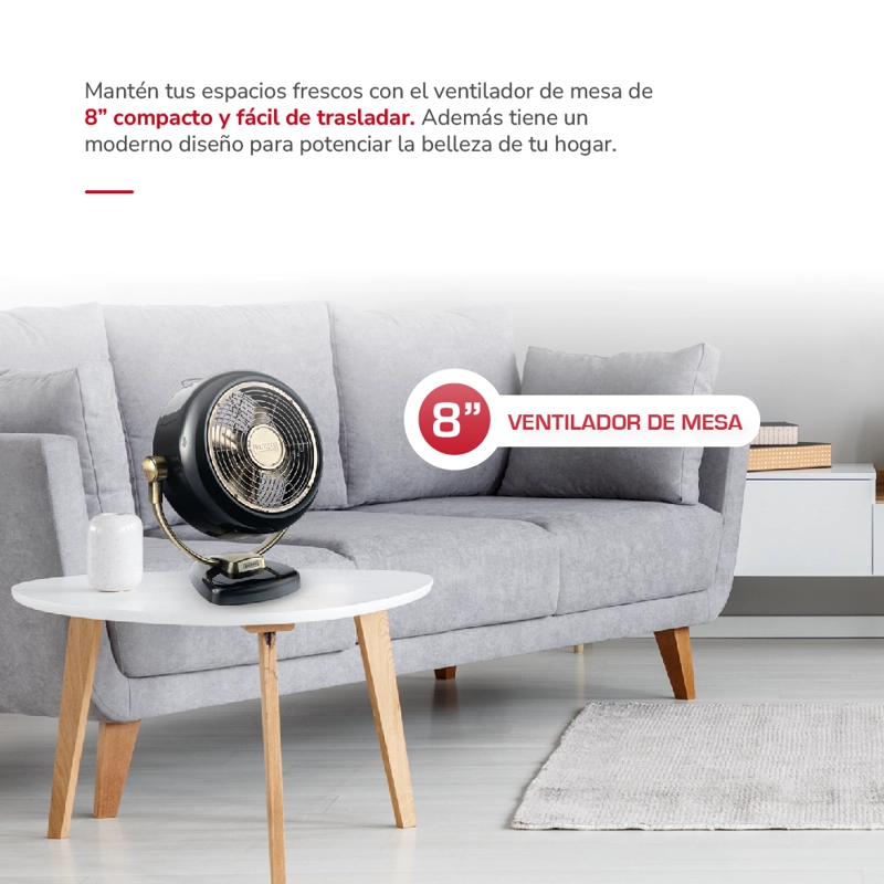 VENTILADOR DE MESA RETRO TH-12BNM - 5