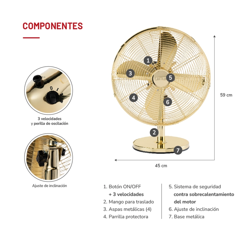 VENTILADOR DE MESA 16' TH-16DM - 6