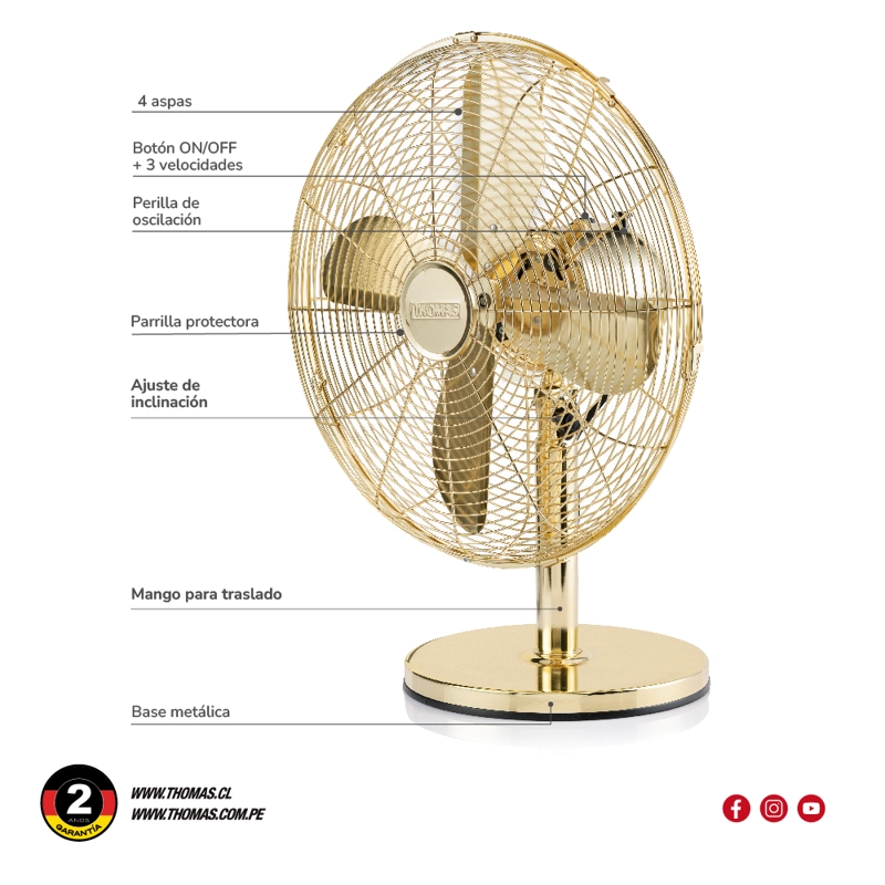 VENTILADOR DE MESA 16' TH-16DM - 7