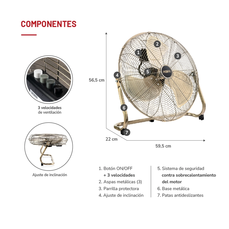VENTILADOR TORNADO PRO 20' TH-20BNS - 6