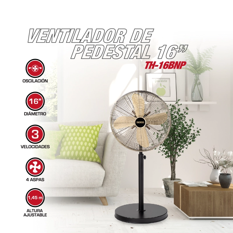 VENTILADOR DE PEDESTAL TH-16BNP - 3