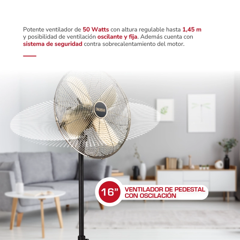 VENTILADOR DE PEDESTAL TH-16BNP - 4