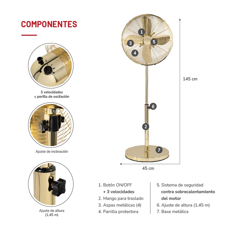 VENTILADOR DE PEDESTAL TH-16DP - 5