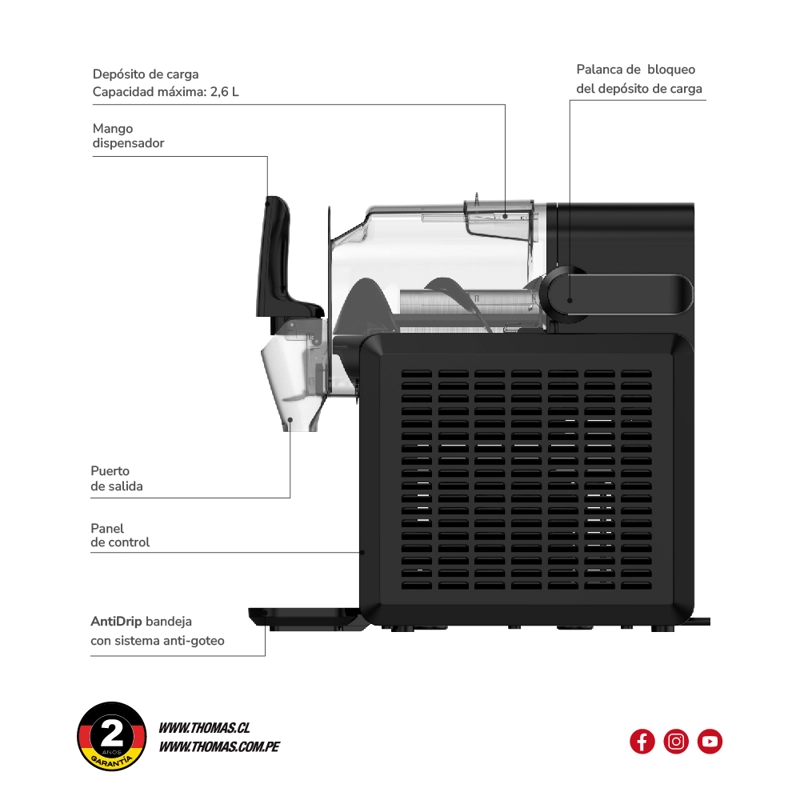 MAQUINA DE GRANIZADO SPIN&ICE TH-SM26DN - 7