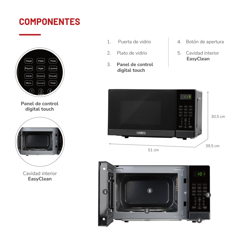 MICROONDAS HEATTOUCH 20 TH-MW20DN - 5