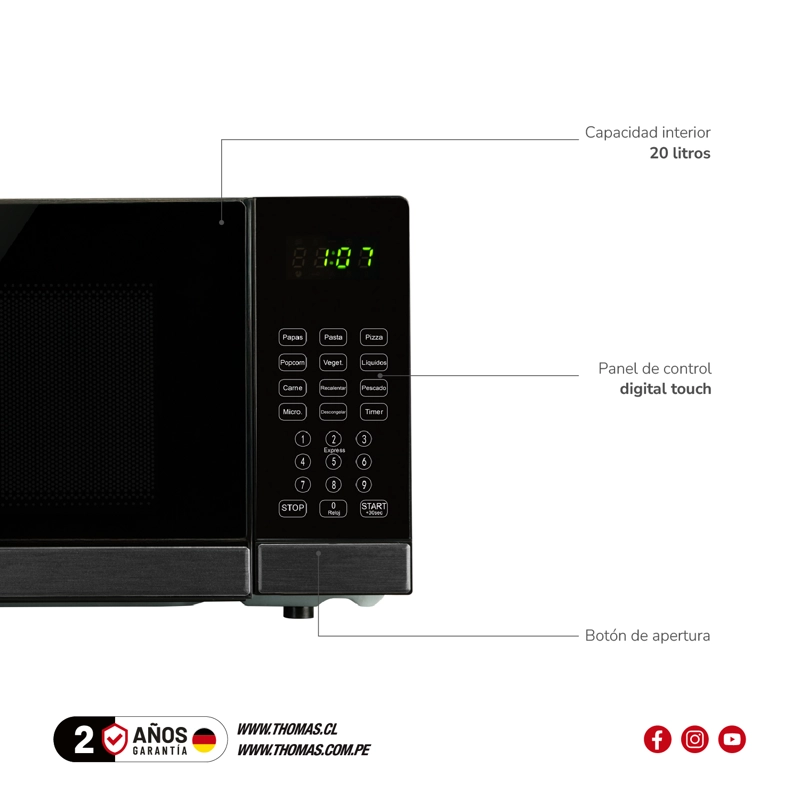 MICROONDAS HEATTOUCH 20 TH-MW20DN - 6