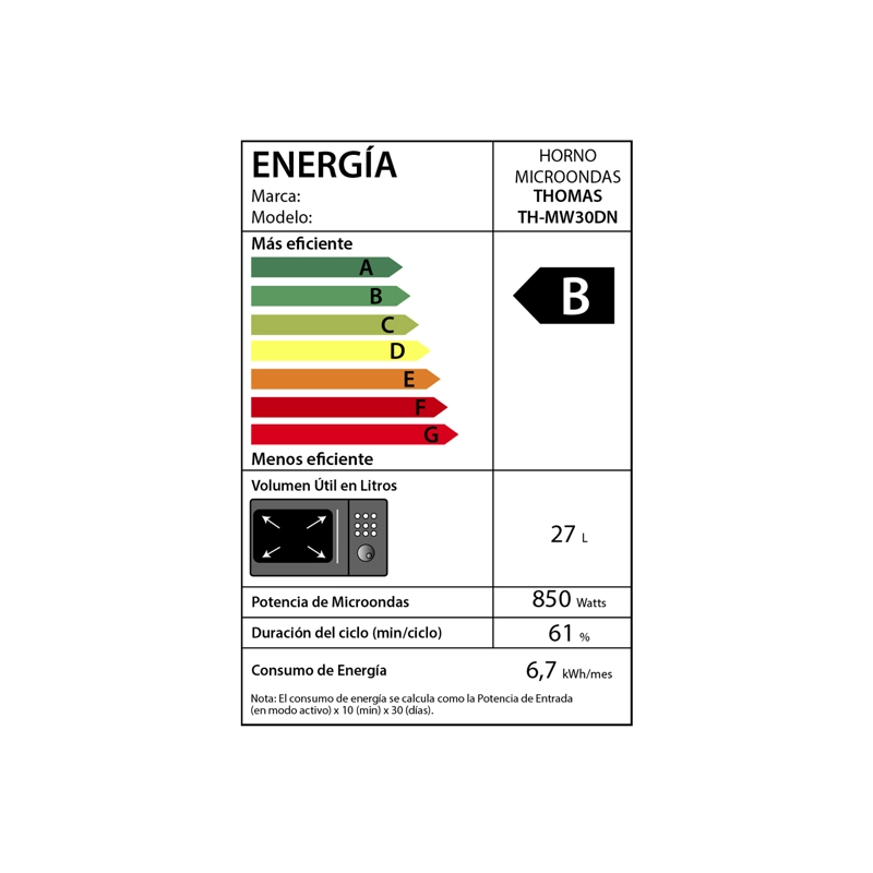 MICROONDAS HEATTOUCH 30 TH-MW30DN - 8