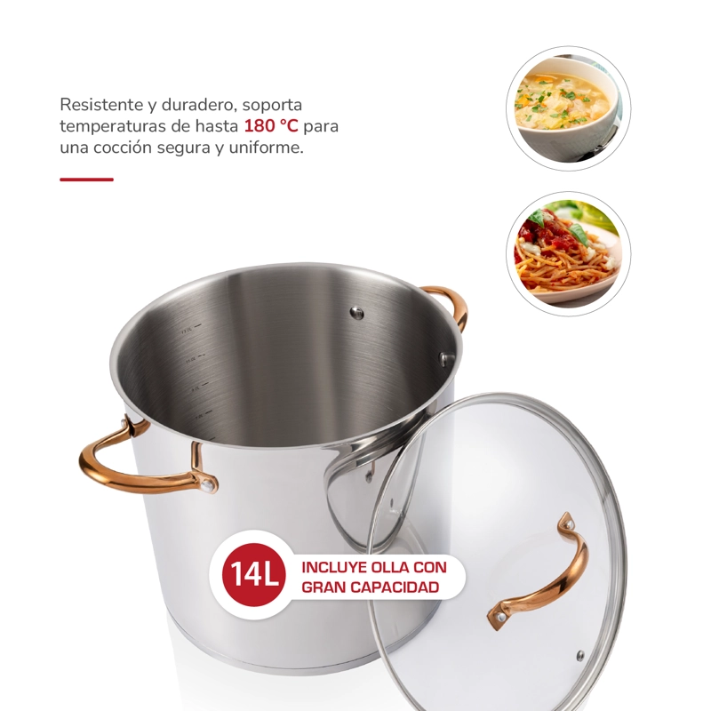 BATERIA DE COCINA ACERO INOXIDABLE 9PZAS TH-MB09IC - 4