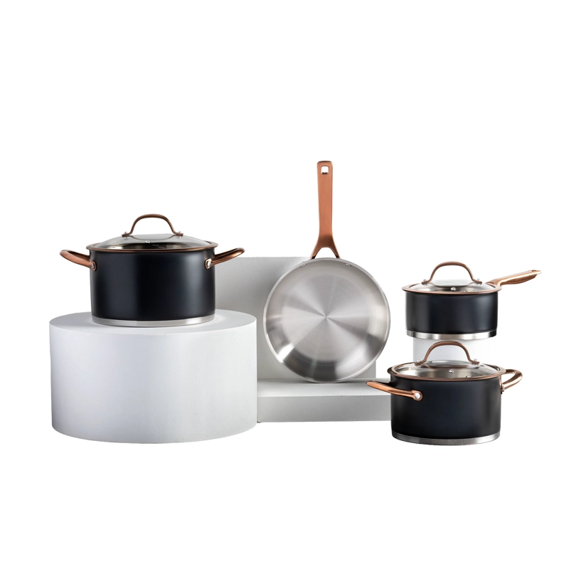 BATERIA DE COCINA ACERO INOX MATE 7PZAS TH-MB07NC - 1