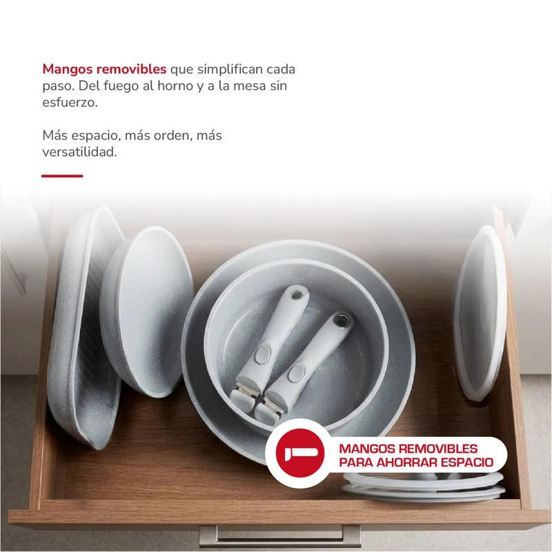 BATERIA DE COCINA ALUMINIO 9 PZAS TH-MB09R - 3