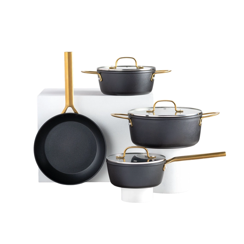 BATERIA DE COCINA ALUMINIO FORJADO 7PZAS TH-MB07ND - 1