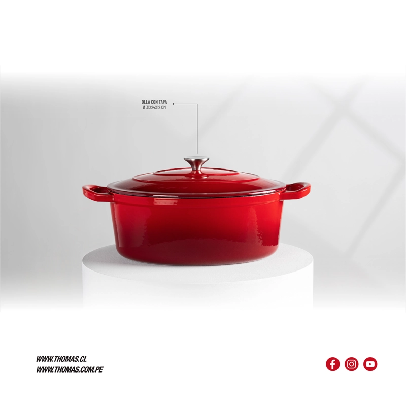 OLLA HIERRO FUNDIDO 31CM TH-MCA31R - 6