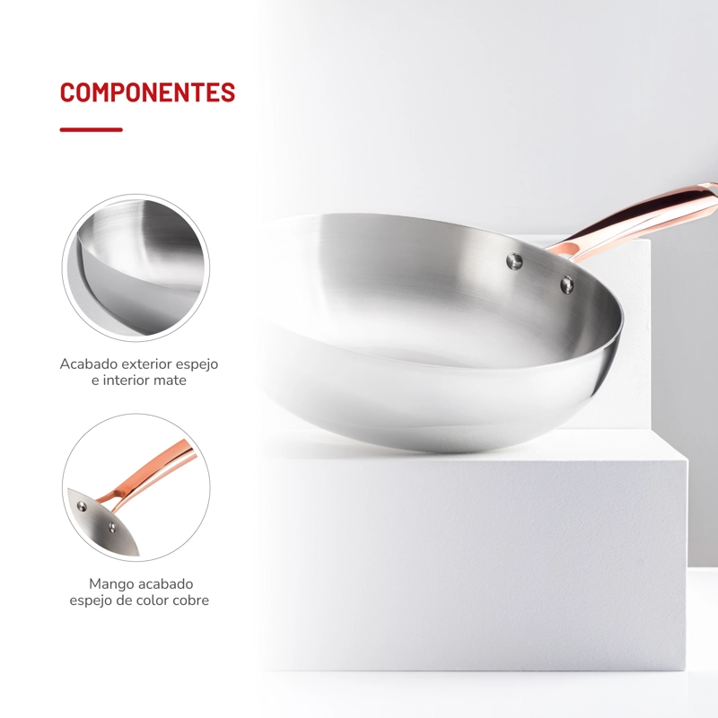 WOK 30CM ACERO INOXIDABLE TH-MWK30I - 6