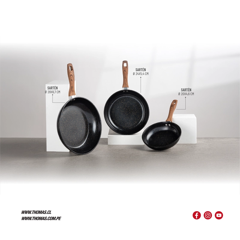 SET SARTENES 20/24/28CM ANTIADHERENTE TH-MS03N - 6