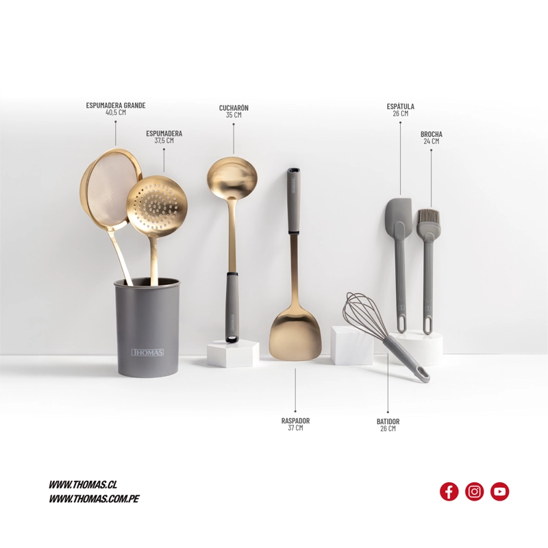 SET DE UTENSILIOS ACERO INOXIDABLE TH-MUT08D - 6