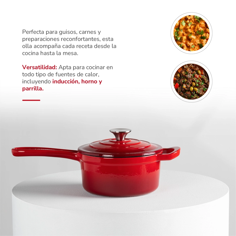 OLLA HIERRO FUNDIDO 19CM TH-MCA19R - 3