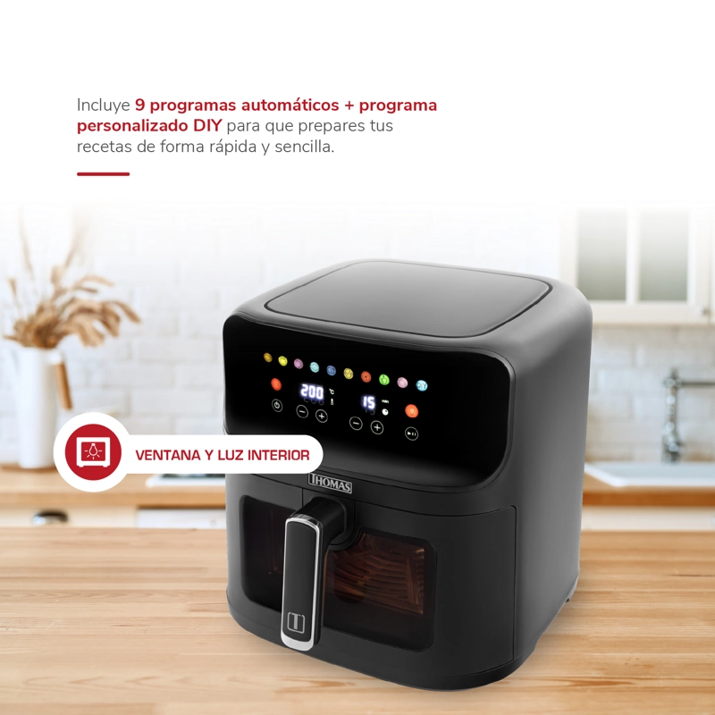 AIRFRYER LARGEBLACK DIGITAL 8 TH-AF80DNV - 4