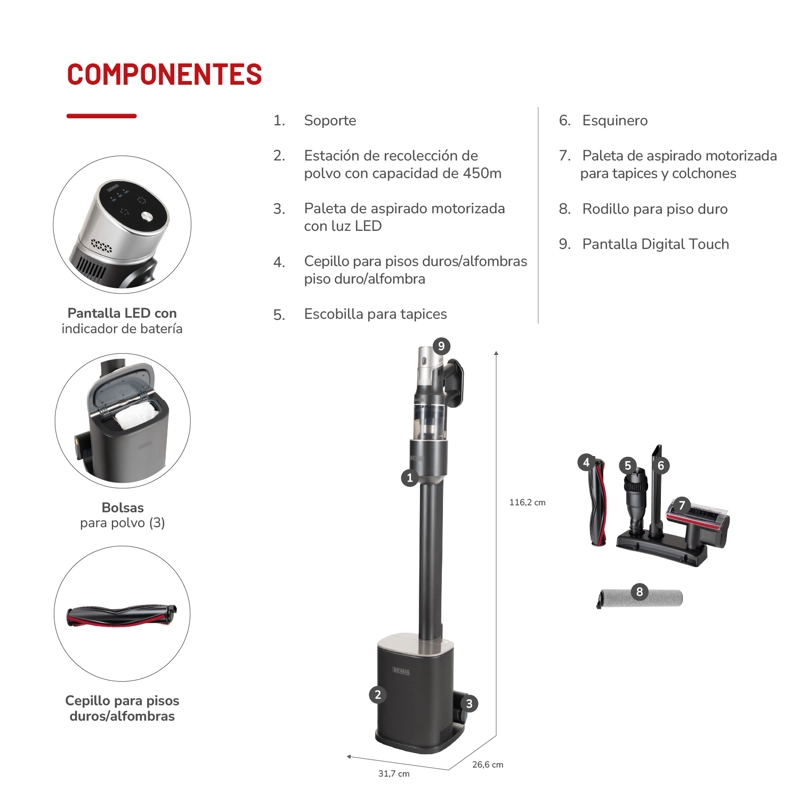 ASPIRADORA STICK SMARTCLEAN 500 TH-1040ES - 5