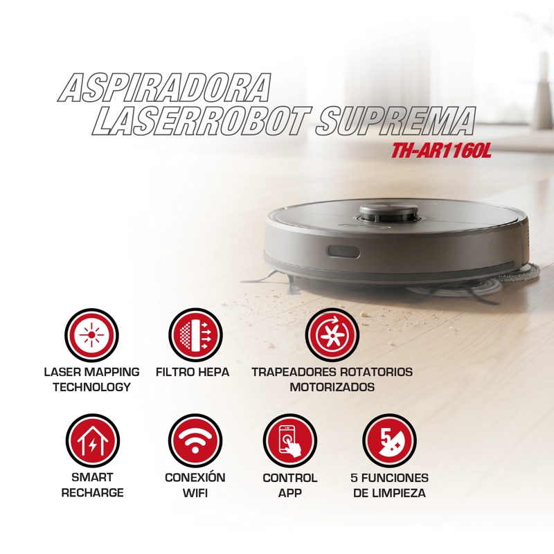 ASPIRADORA LASERROBOT SUPREMA TH-AR1160L - 2