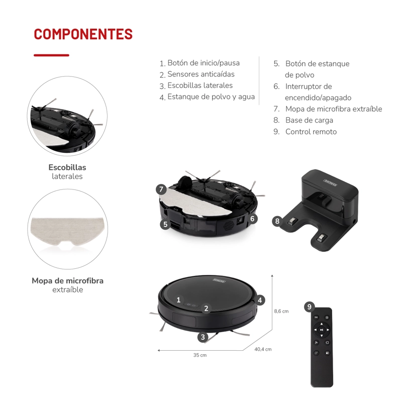 ASPIRADORA GYROROBOT PRO 2IN1 TH-AR1070G - 5