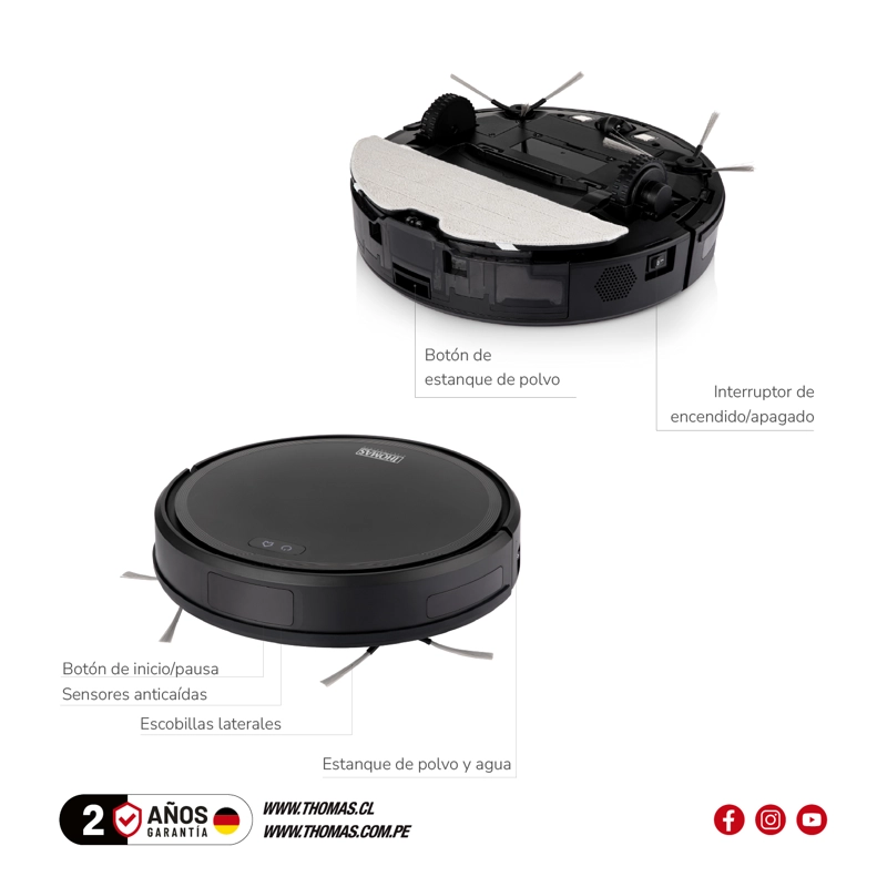ASPIRADORA GYROROBOT PRO 2IN1 TH-AR1070G - 6