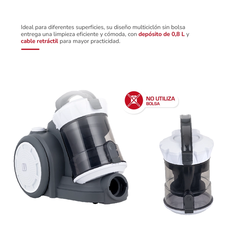 ASPIRADORA MULTICYCLONE TH-2202BL - 4