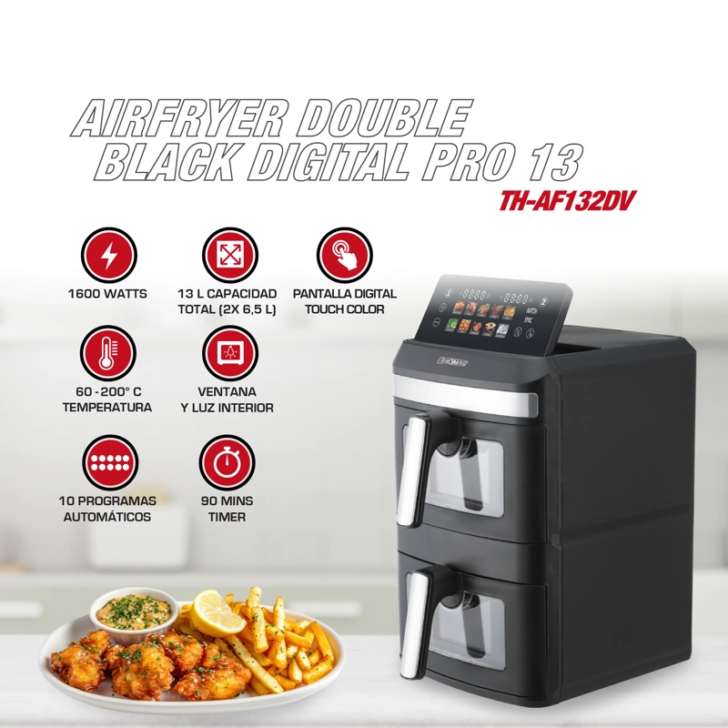 FREIDORA DOUBLE BLACK DIGITAL PRO 13 TH-AF132DV - 2