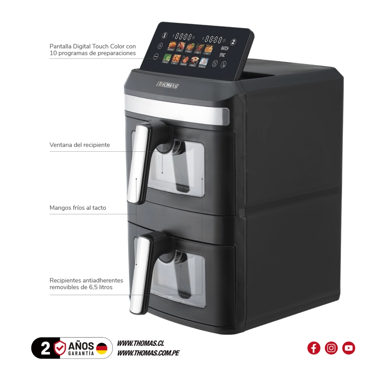 FREIDORA DOUBLE BLACK DIGITAL PRO 13 TH-AF132DV - 6