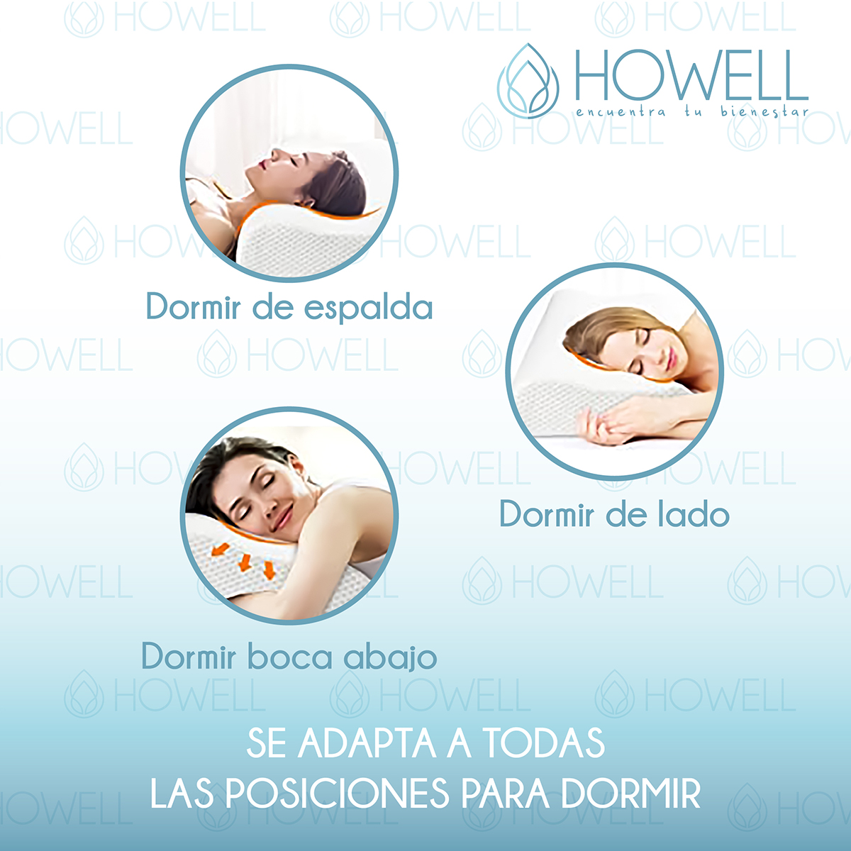 PACK X2 ALMOHADA HOWELL MEMORY CERVICAL ORTOPÉDICA CON MEMORIA - 6