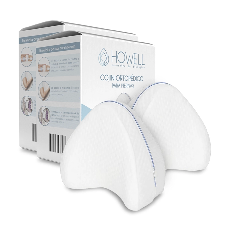 PACK X2 ALMOHADA HOWELL MEMORY PIERNAS COJÍN ORTOPÉDICO MEMORY - 1