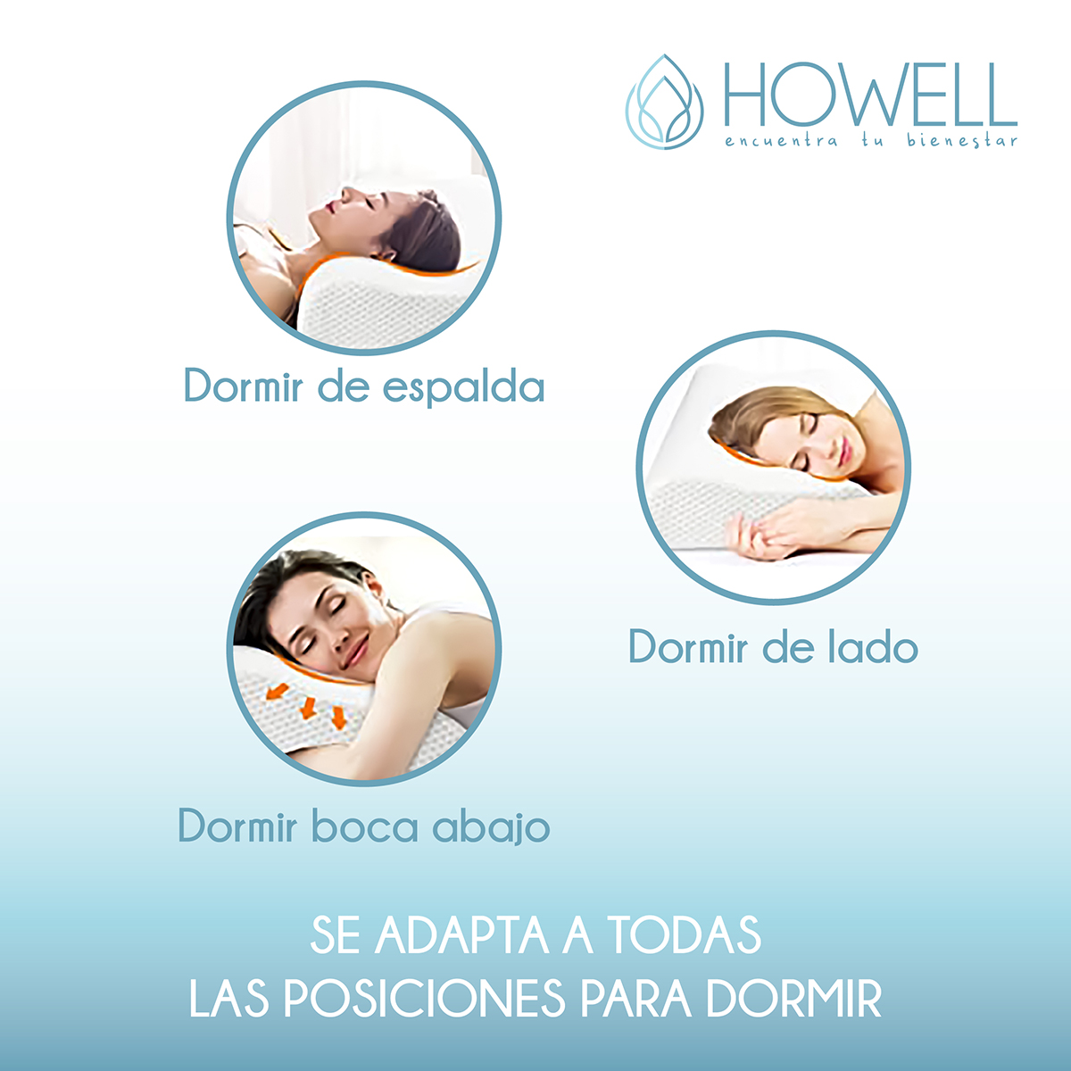 ALMOHADA HOWELL CERVICAL VISCOELÁSTICA FLEX MEMORIA DORMIR DESCANSO - 6