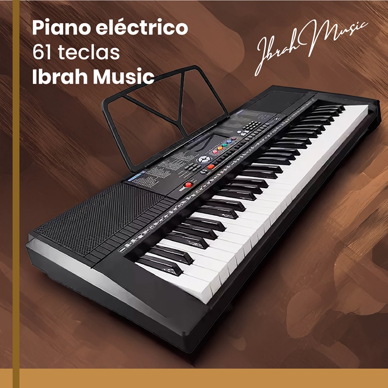 PIANO ELE CTRICO YONGMEI 61 TECLAS TECLADO MUSICAL USB - 8