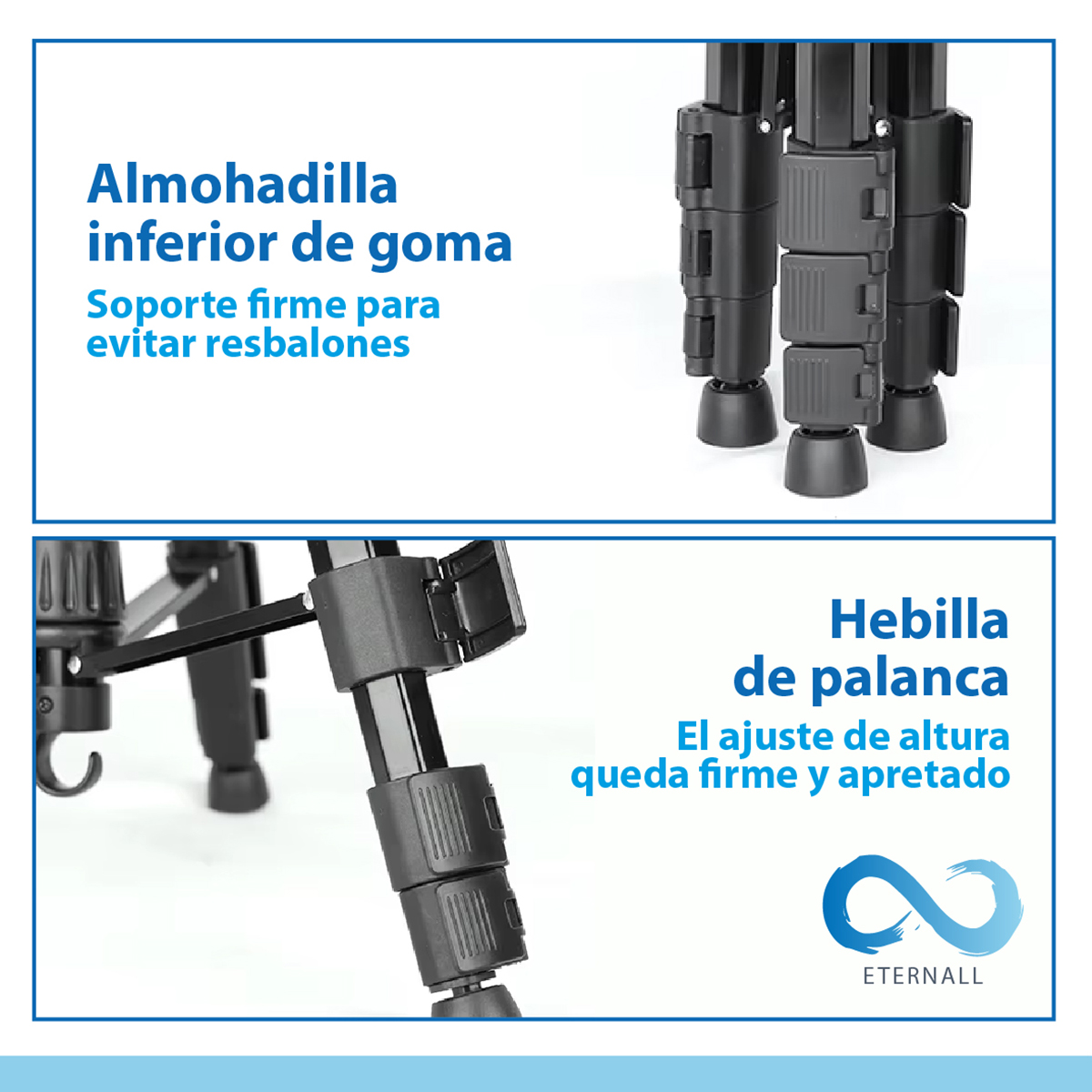TRÍPODE CHILE TENDENCIA CELULAR CAMARA PORTÁTIL ALUMINIO CARGA 10 KG 170 CM - 8