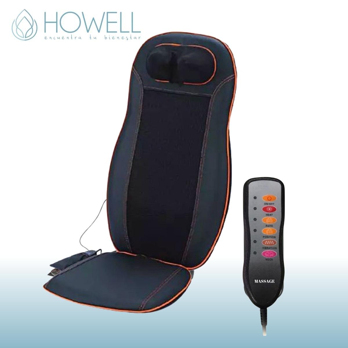 ASIENTO MASAJEADOR SHIATSU HOWELL CON CALOR ESPALDA CUELLO - 6