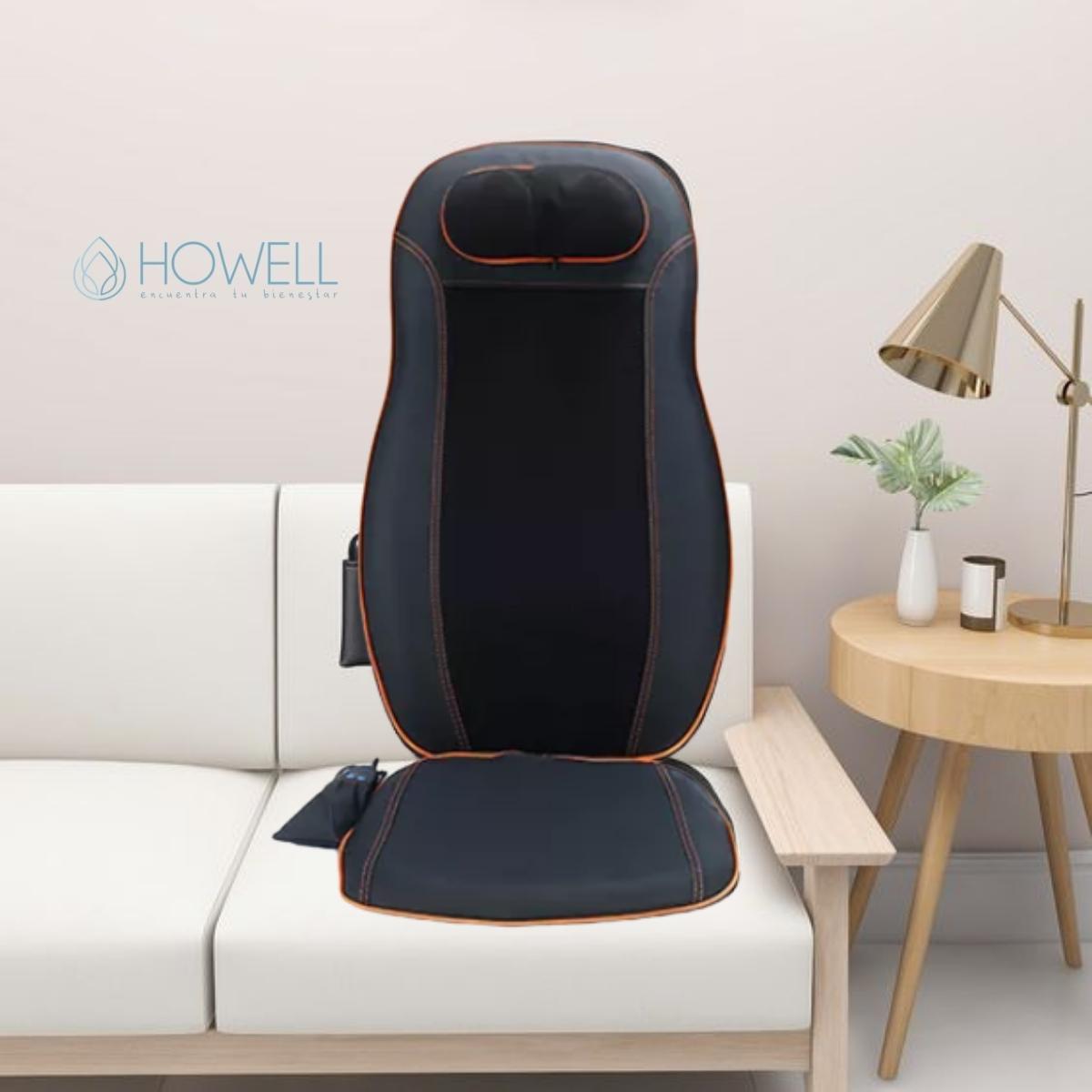 ASIENTO MASAJEADOR SHIATSU HOWELL CON CALOR ESPALDA CUELLO - 7