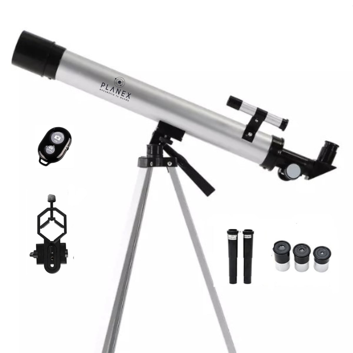 TELESCOPIO ASTRONOMICO MONOCULAR F70060 PLANEX + SOPORTE - 1