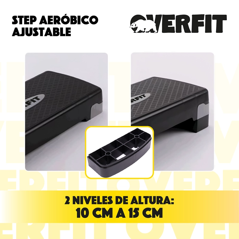 STEP AERÓBICO OVERFIT AJUSTABLE 2 NIVELES ANTIDESLIZANTE - 7