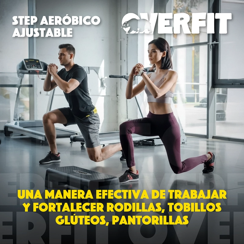 STEP AERÓBICO OVERFIT AJUSTABLE 2 NIVELES ANTIDESLIZANTE - 8