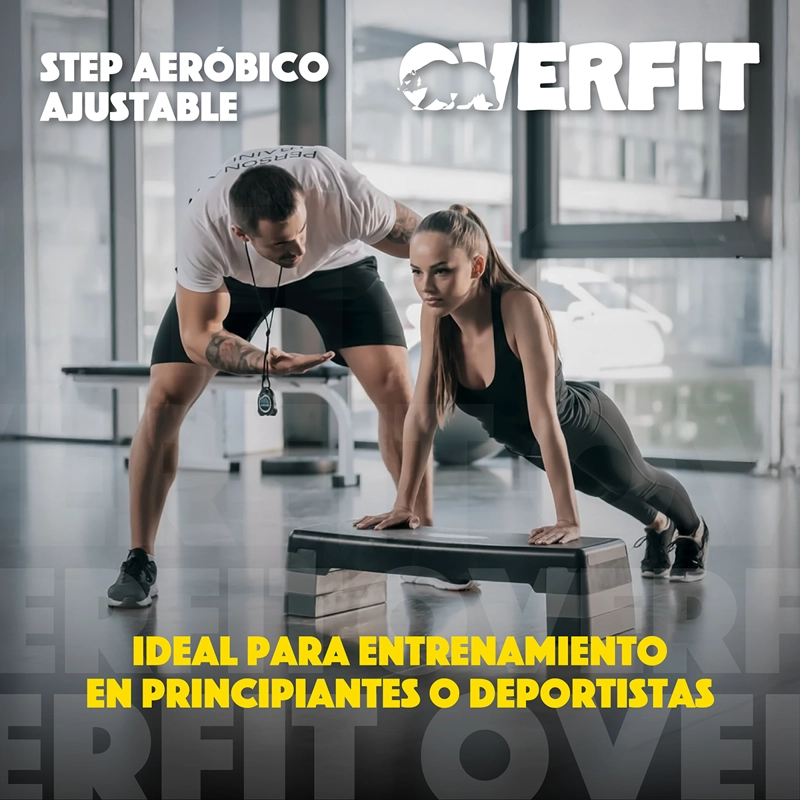 STEP AERÓBICO OVERFIT AJUSTABLE 2 NIVELES ANTIDESLIZANTE - 9