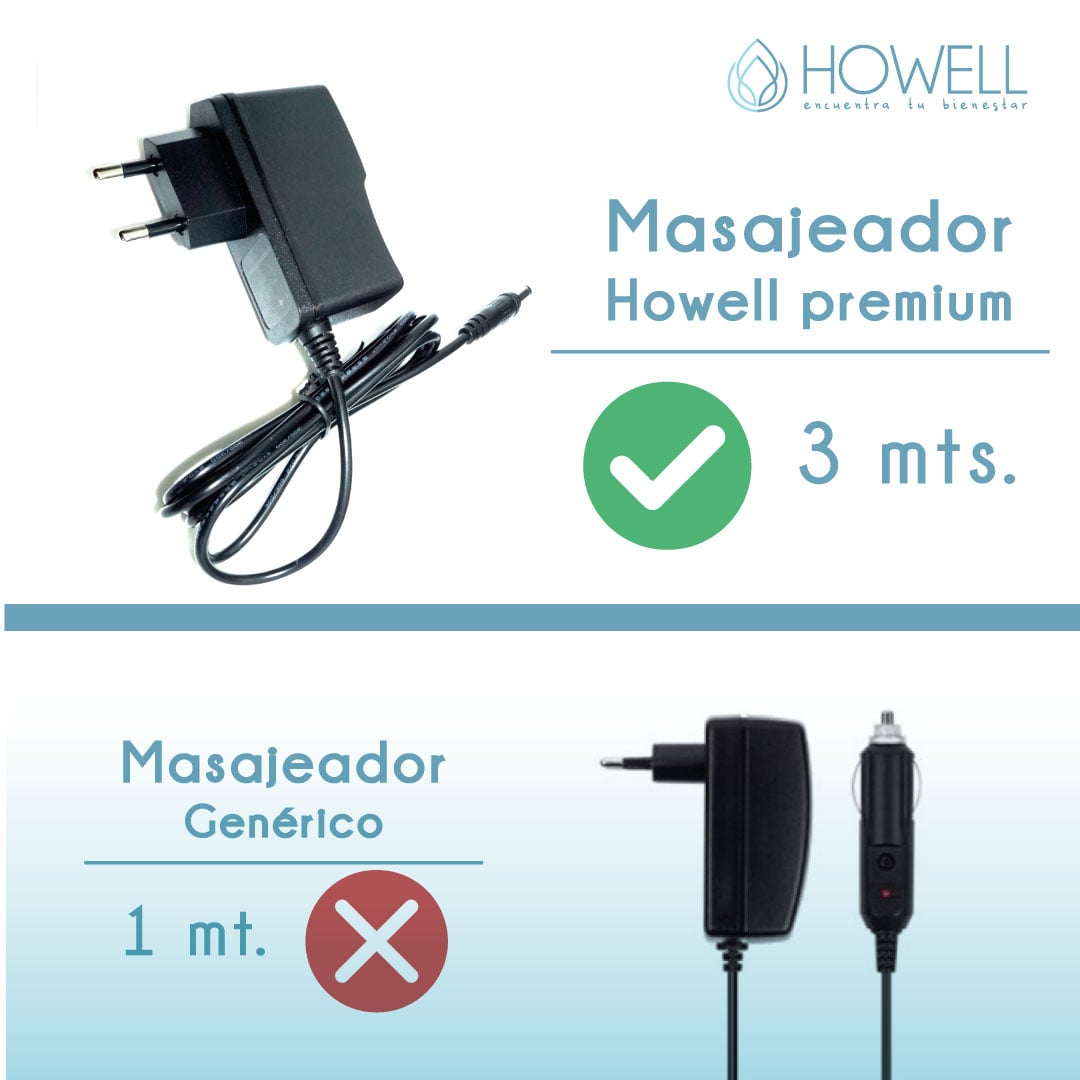 MASAJEADOR HOWELL CUELLO ESPALDA CERVICAL V3 CUERO - 3