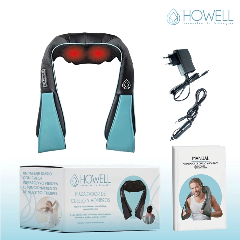 MASAJEADOR HOWELL CUELLO ESPALDA CERVICAL V4 CELESTE - 8