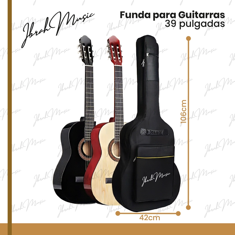 FUNDA IBRAH MUSIC PARA GUITARRA 39 PULGADAS BOLSO DE TRANSPORTE - 2