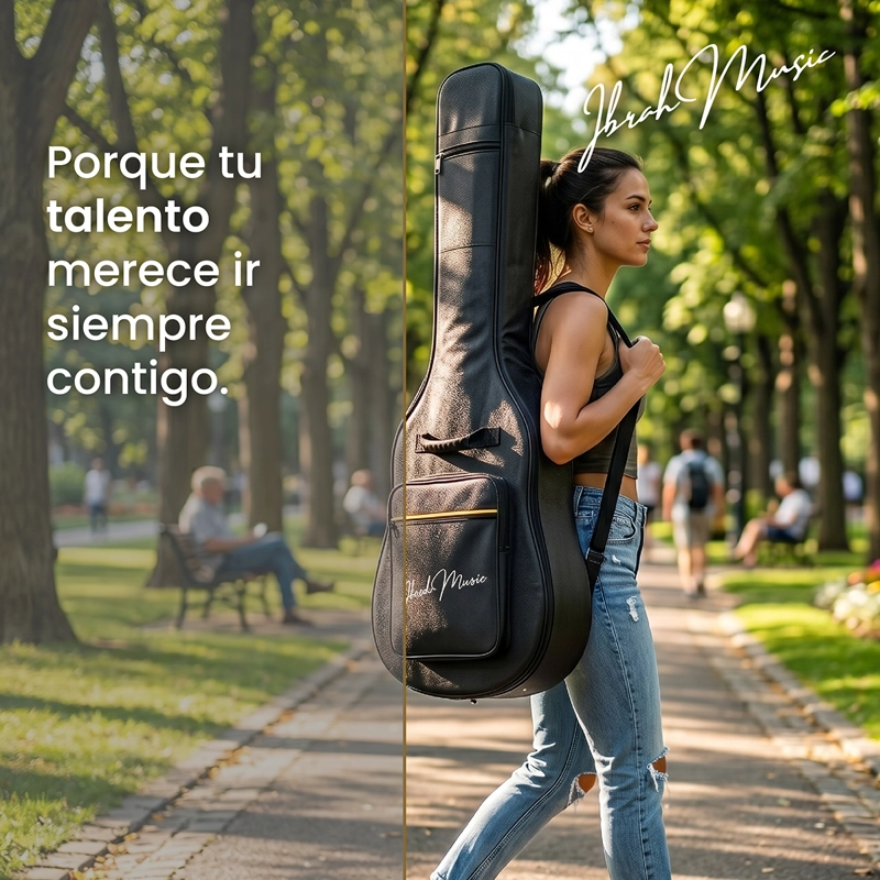 FUNDA IBRAH MUSIC PARA GUITARRA 39 PULGADAS BOLSO DE TRANSPORTE - 6