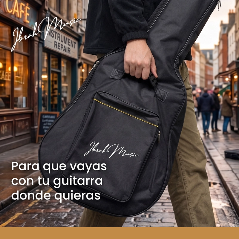 FUNDA IBRAH MUSIC PARA GUITARRA 39 PULGADAS BOLSO DE TRANSPORTE - 9